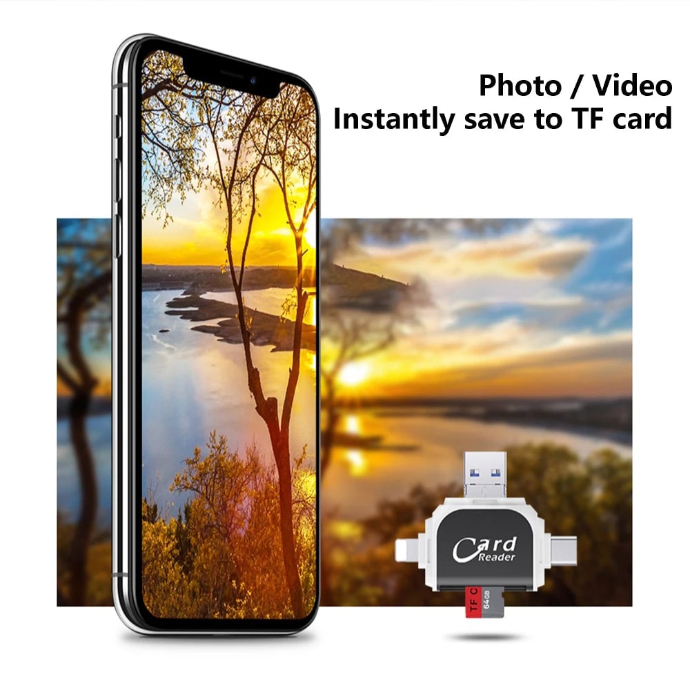 Lecteur de carte SD TF universel 4 en 1 Multi-Port