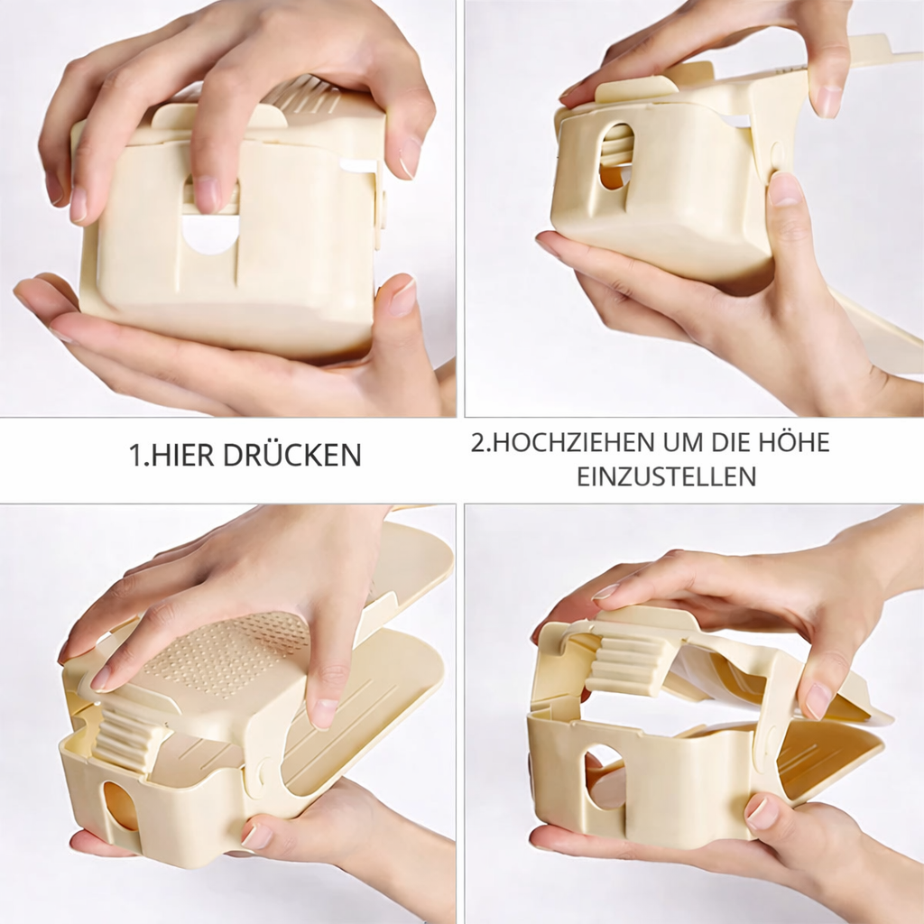 Organisateur de rangement pour chaussures | Design gain de place | Étagère à chaussures ajustable | ShoeMate
