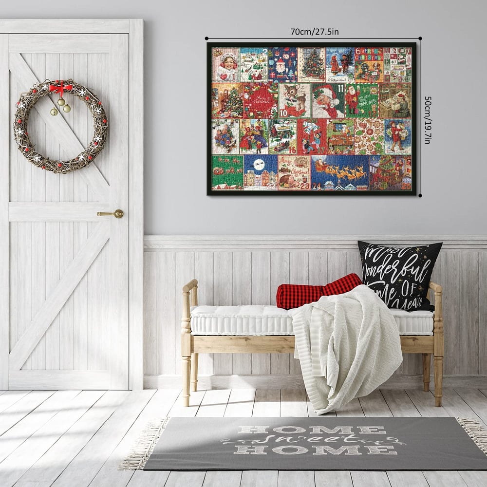 PuzzleJoy Calendrier de l'Avent Puzzle | Unique puzzle de 1000 pièces pour un plaisir quotidien !
