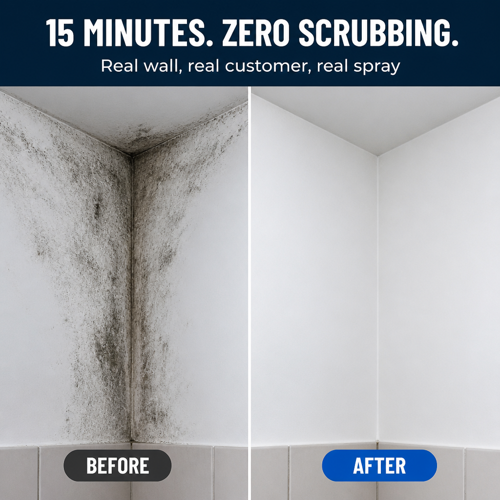 MoldAwayPro™ — Spray pour Éliminer la Moisissure Noire des Murs en 15 Minutes, Sans Frotter