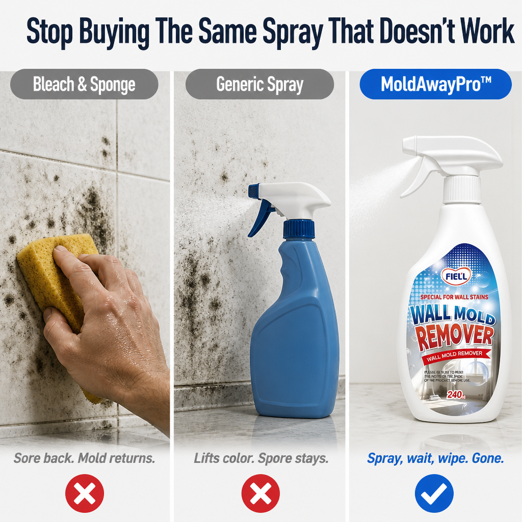 MoldAwayPro™ — Spray pour Éliminer la Moisissure Noire des Murs en 15 Minutes, Sans Frotter