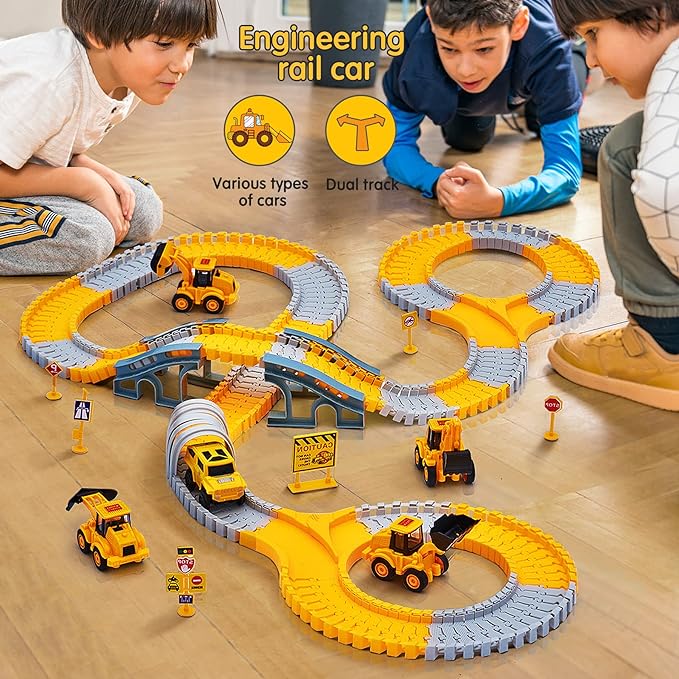 Kletshuts™ FlexibleTrack - Ensemble de jouets de rails flexibles