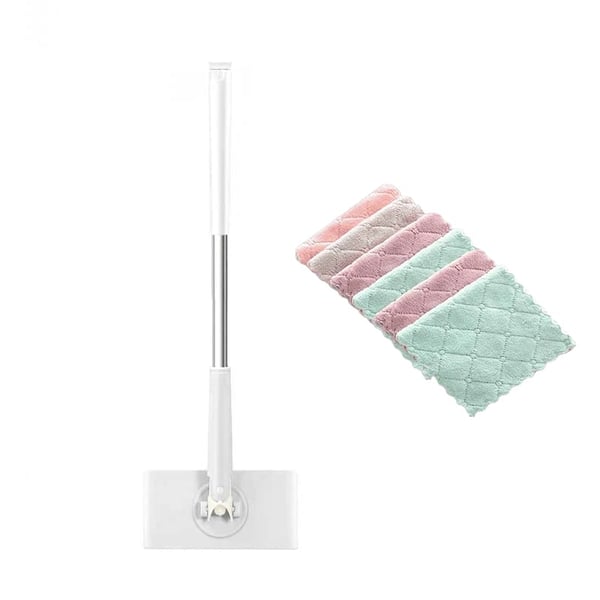 Nettoyant de Sol | Mop Plat avec Tête Rotative à 360° | Remplacement de Pad Sans Contact | MopMate