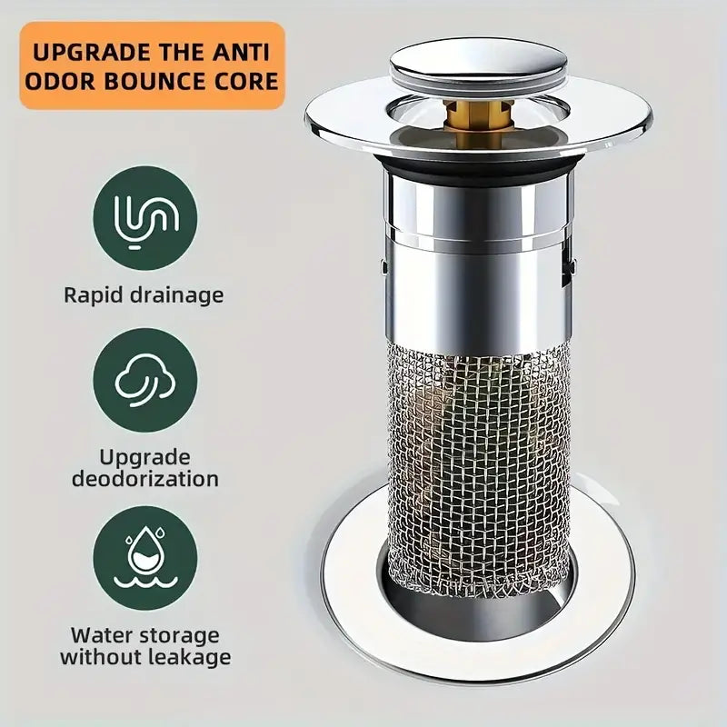 DrainGuard™ — Arrête les Obstructions et Élimine Instantanément les Odeurs de Cuisine pour un Évier Frais et Sans Stress
