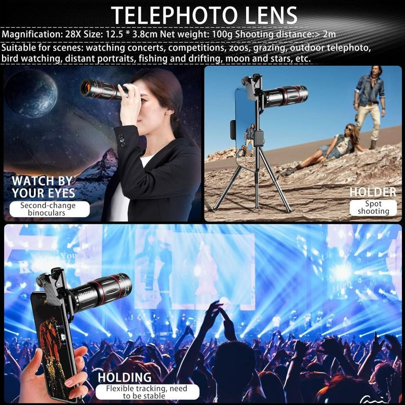 Kit d'objectif de caméra de téléphone ClariScope HD