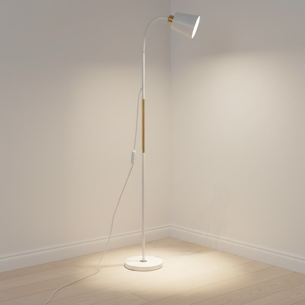 Lampe sur Pied Réglable avec Tête de Lampe Orientable – Lampe de Lecture Fonctionnelle