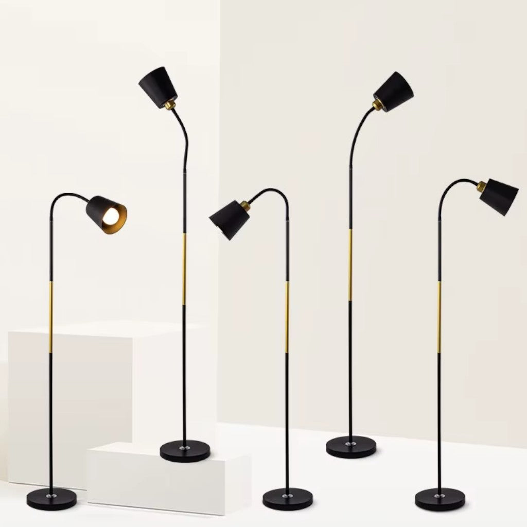 Lampe sur Pied Réglable avec Tête de Lampe Orientable – Lampe de Lecture Fonctionnelle