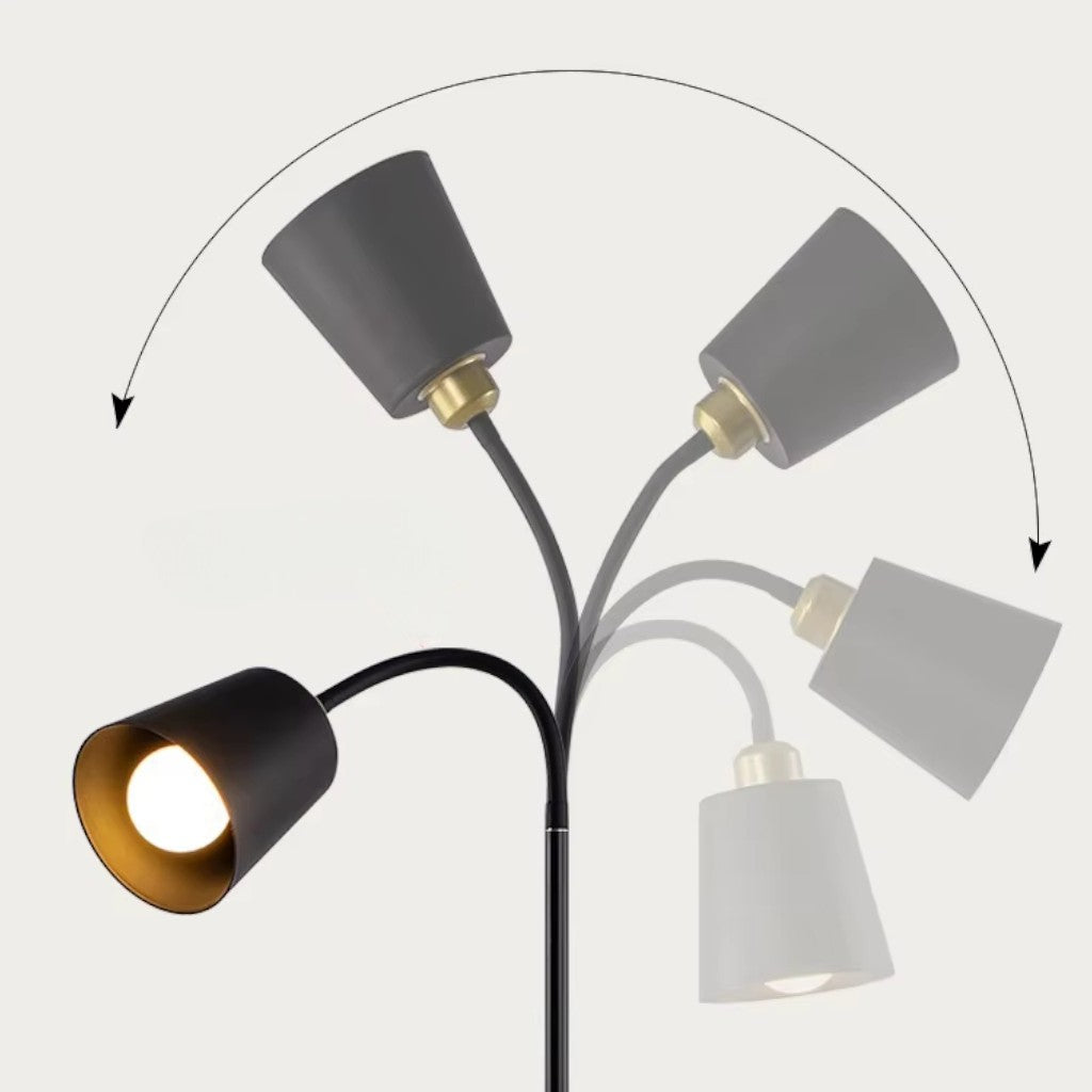 Lampe sur Pied Réglable avec Tête de Lampe Orientable – Lampe de Lecture Fonctionnelle