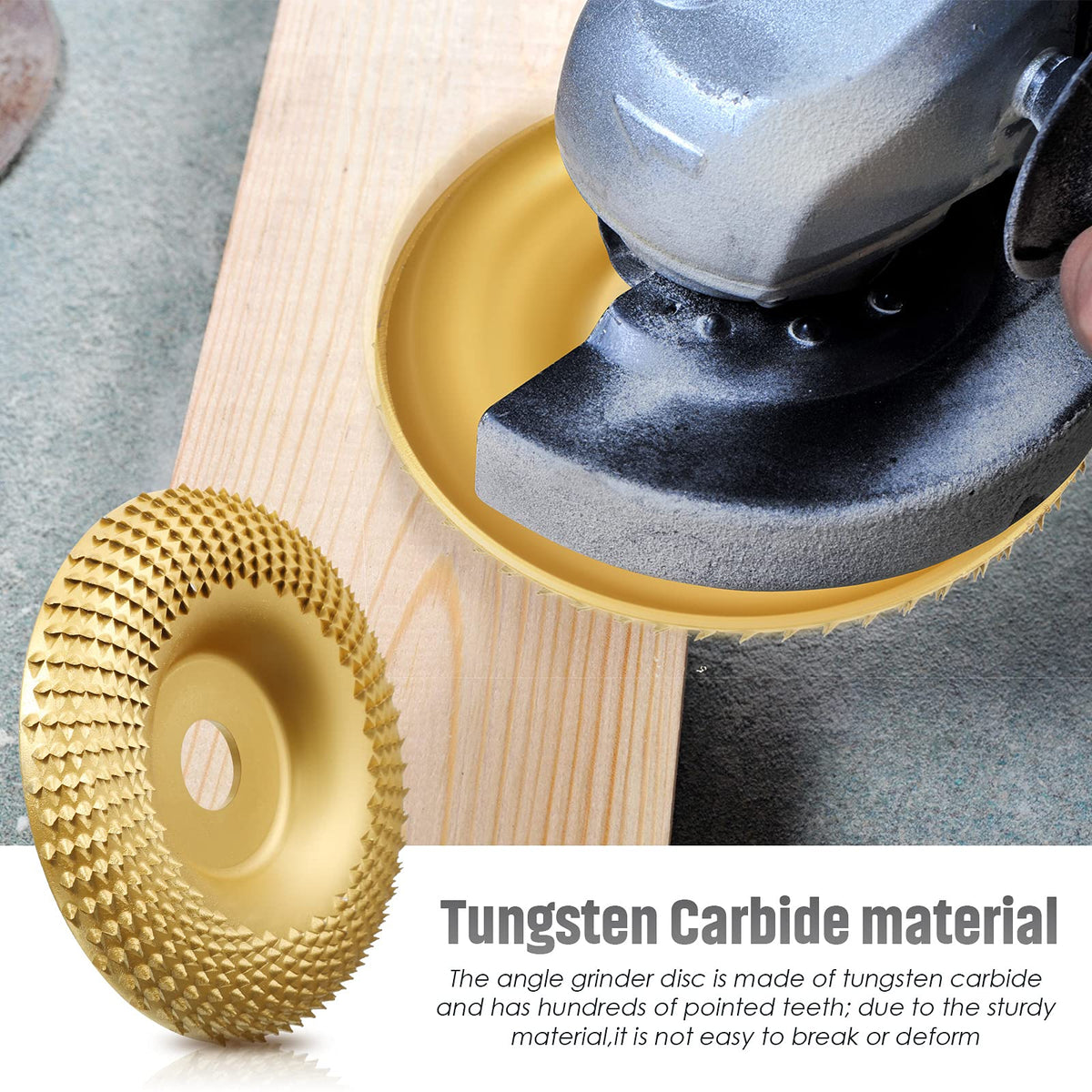 Disque de Meulage et de Sculpture en Bois avec Disque en Carbure de Tungstène