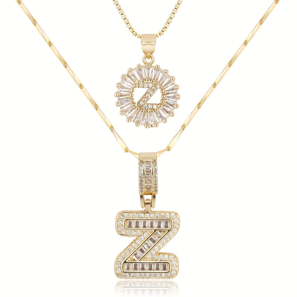 Collier GemLetter - Pendentif Initial avec Finition Luxe