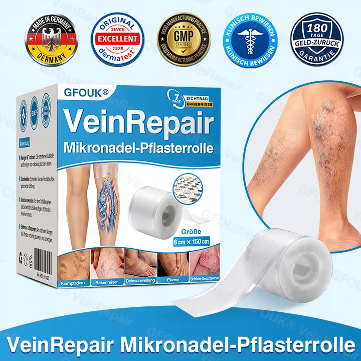 GFOUK® VeinRepair Rouleau de patch à micro-aiguilles⚡