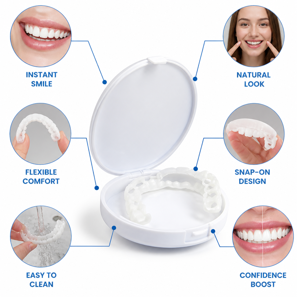 SmileEase™ — Débloquez instantanément un sourire parfait qui illumine chaque pièce
