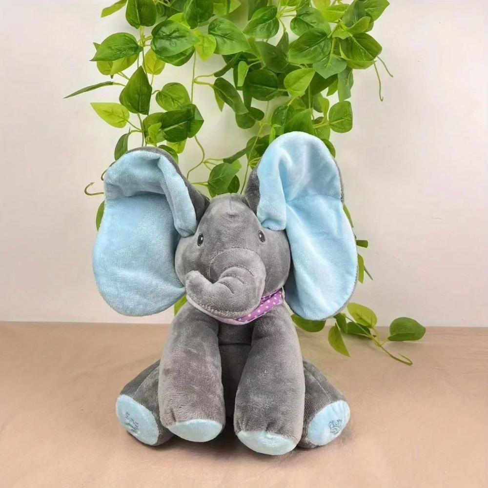 Éléphant en Peluche Parlant Peek-a-Boo Interactif pour Enfants
