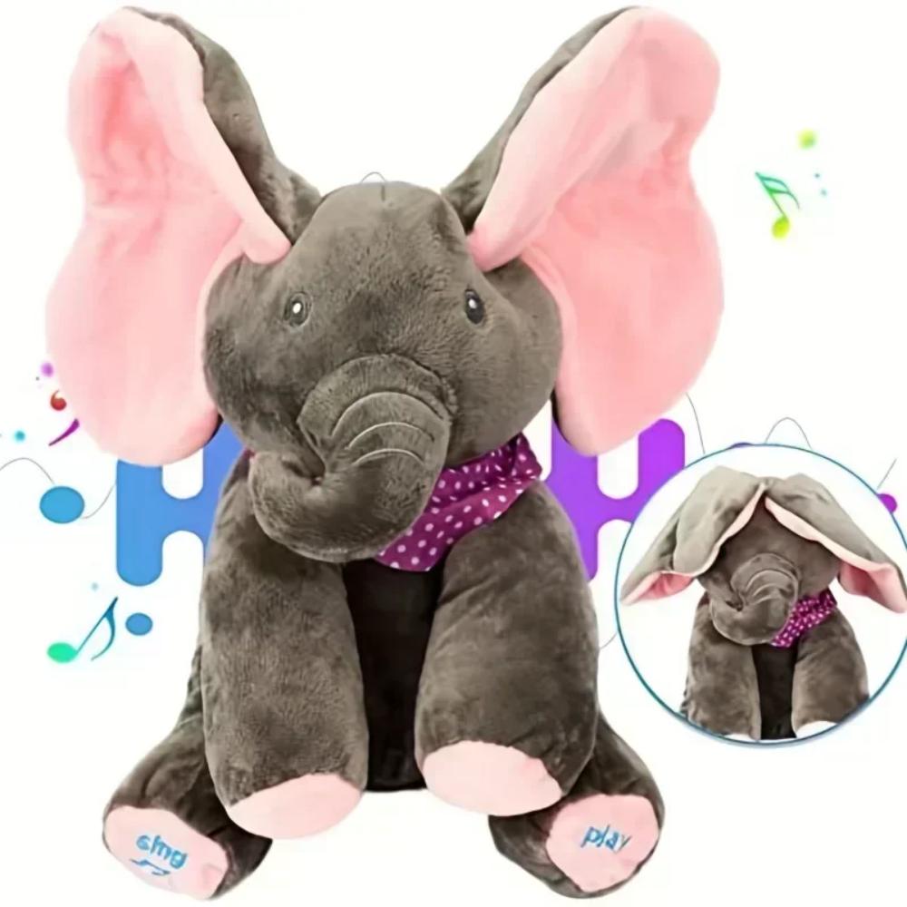 Éléphant en Peluche Parlant Peek-a-Boo Interactif pour Enfants