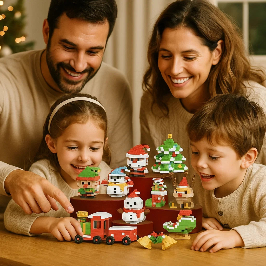 Figurines de Noël en blocs créatifs - Amusement pour toute la famille