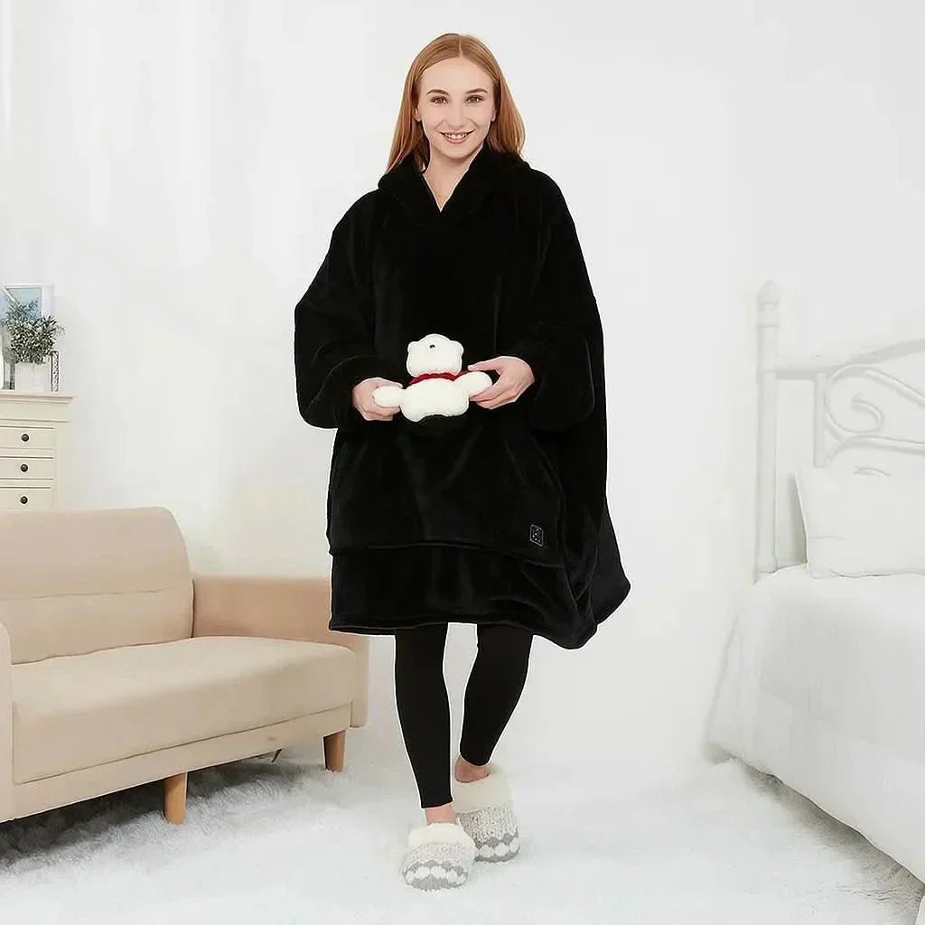 Hoodie Duvet Chauffant USB – Douce Couverture Électrique Portable pour un Confort Douillet à Domicile