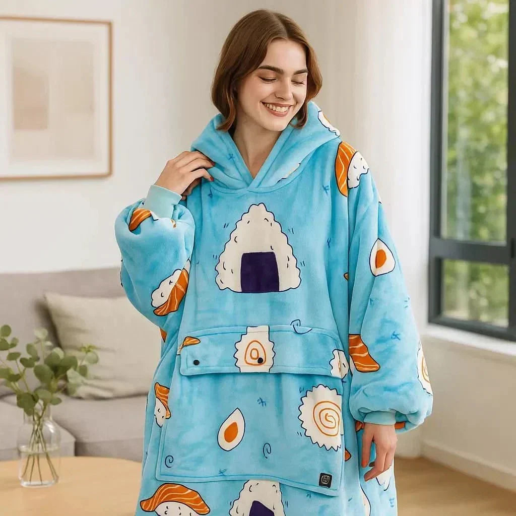 Hoodie Duvet Chauffant USB – Douce Couverture Électrique Portable pour un Confort Douillet à Domicile