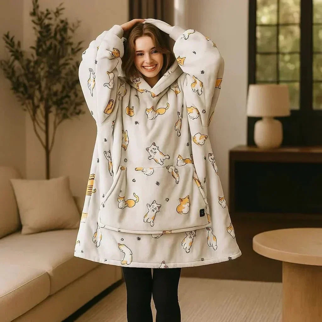Hoodie Duvet Chauffant USB – Douce Couverture Électrique Portable pour un Confort Douillet à Domicile