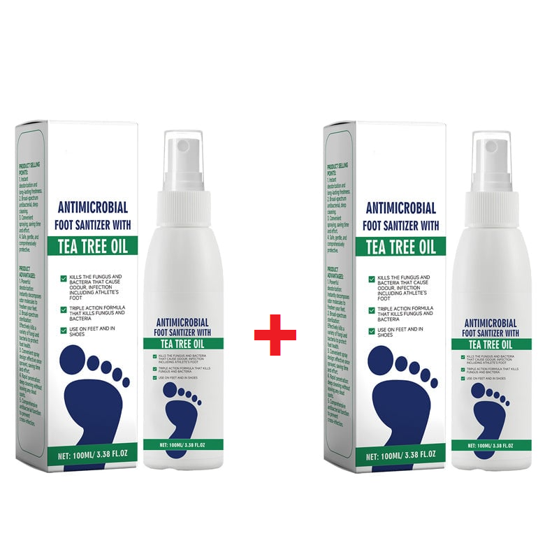 Spray pour les pieds à l'huile d'arbre à thé avec propriétés antimicrobiennes