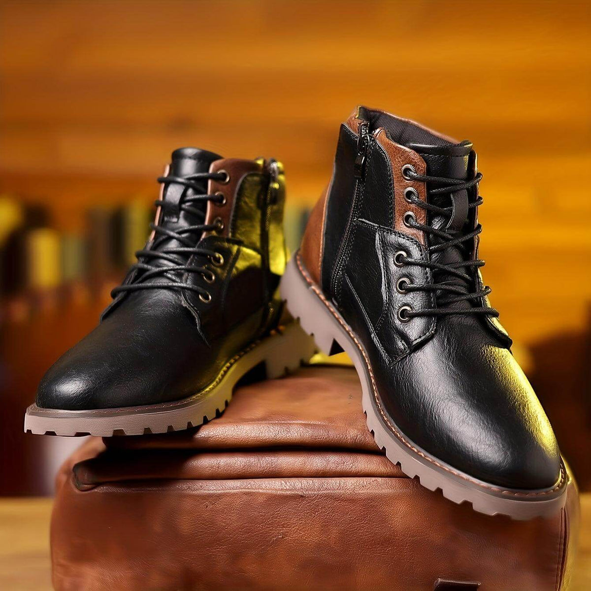 Bottes habillées à fermeture éclair pour hommes