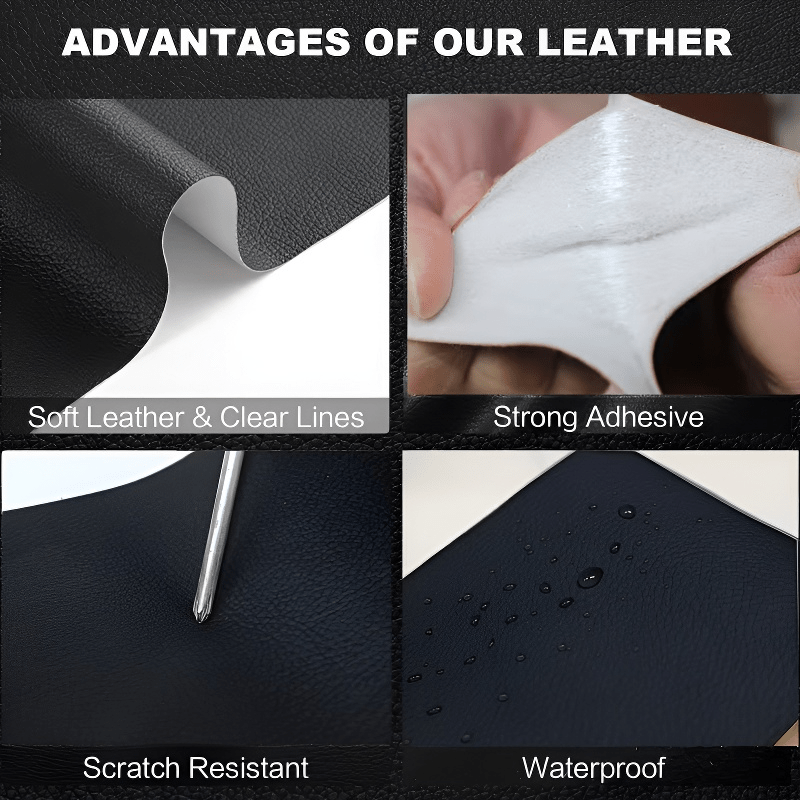 Patches de Réparation en Cuir Résistants aux Déchirures pour Diverses Surfaces