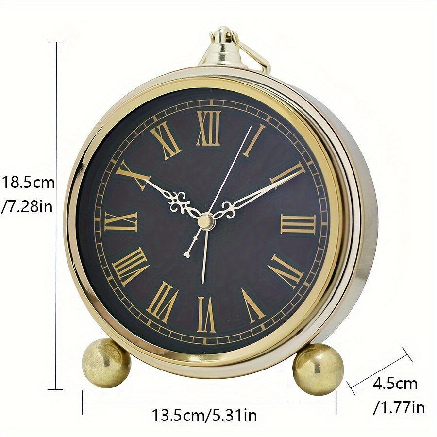 Horloge de Bureau Silencieuse de Style Européen Intemporelle pour Espaces Paisibles