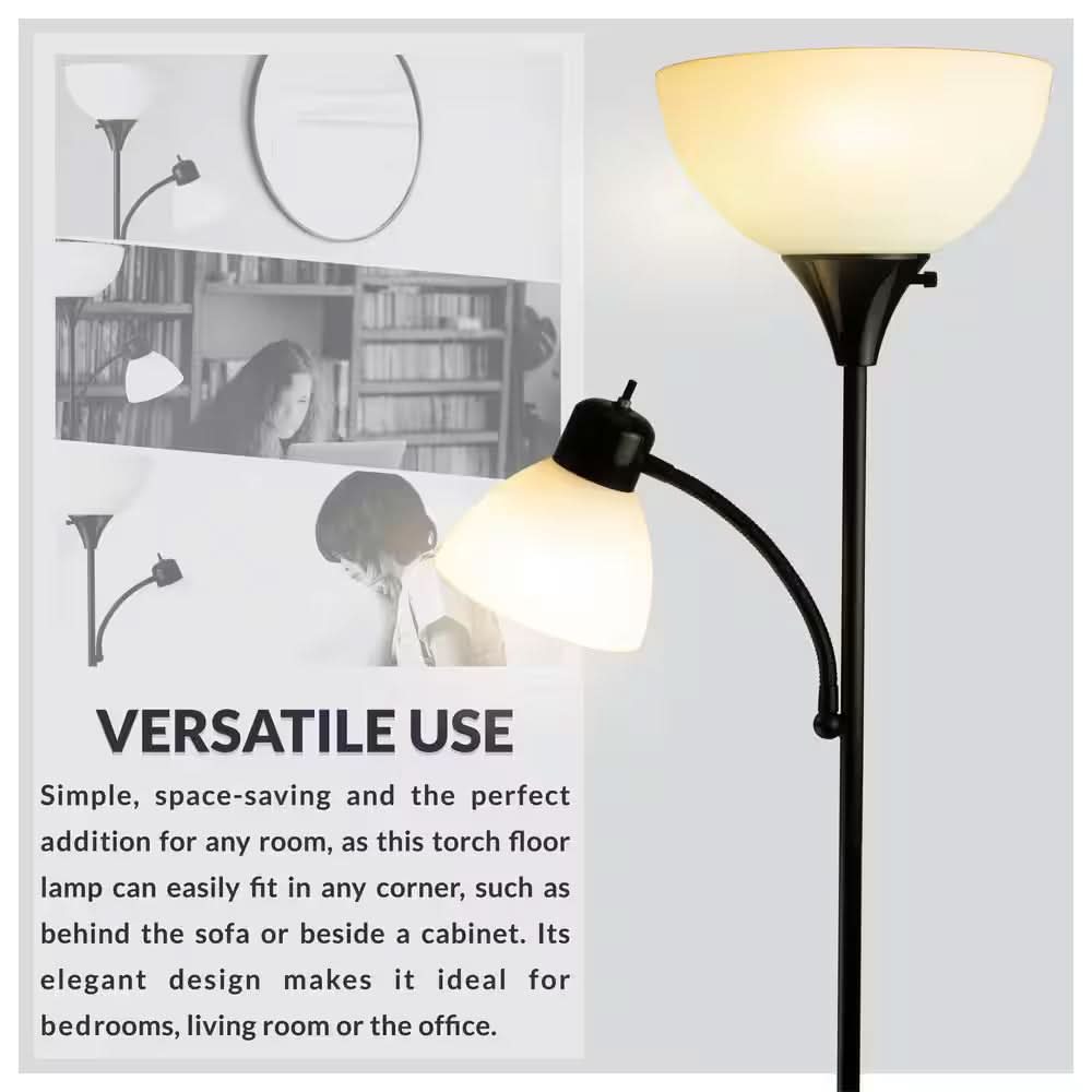 Lampe sur Pied LED avec Deux Sources de Lumière – Lampe de Lecture