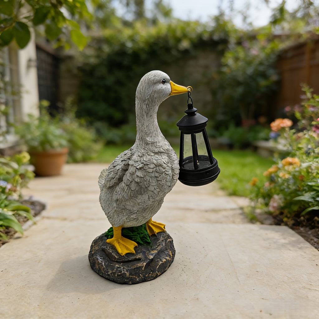 Canard Solaire - Lampe de Jardin Décorative à Énergie Solaire