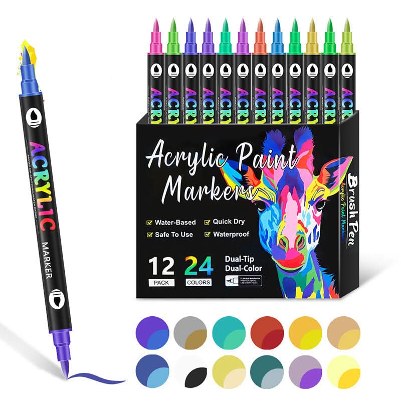 Chromaraise™ Stylos de Peinture Acrylique — Éveillez Votre Créativité avec des Couleurs Vives et Durables sur Toutes les Surfaces