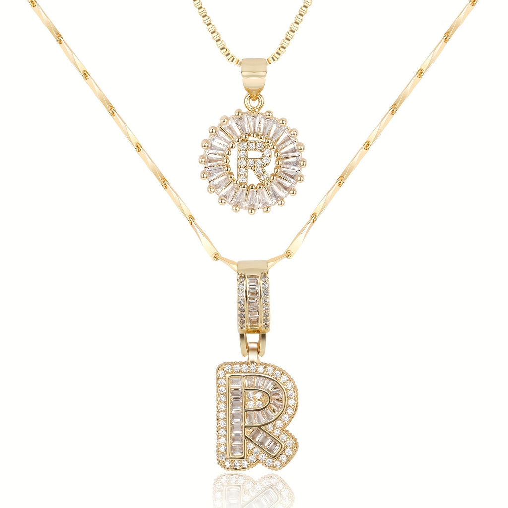 Collier GemLetter - Pendentif Initial avec Finition Luxe