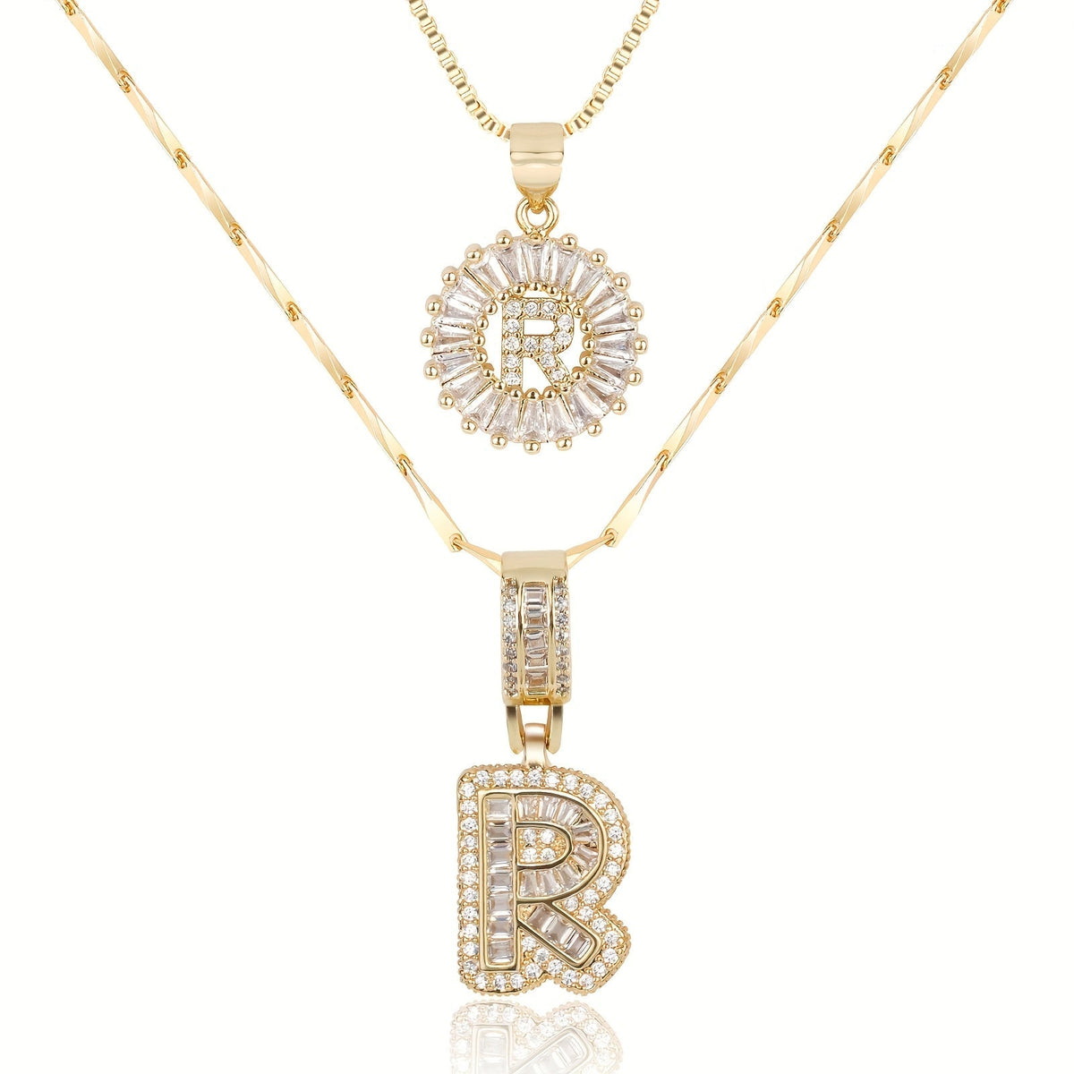 Collier GemLetter - Pendentif Initial avec Finition Luxe