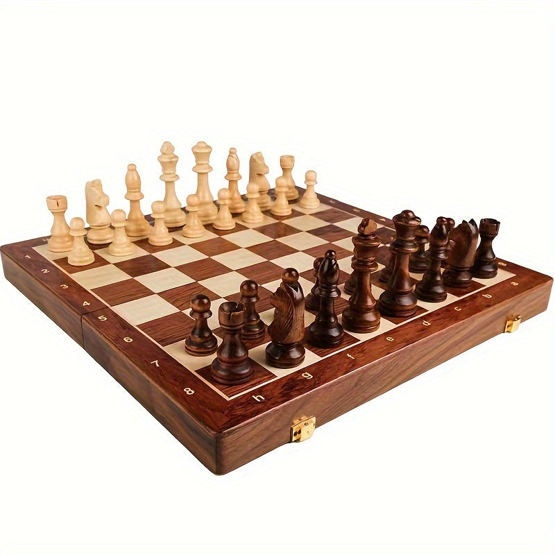 EchelonMaster Ensemble d'échecs en bois | Échiquier en noyer fait main avec pièces de jeu de première qualité