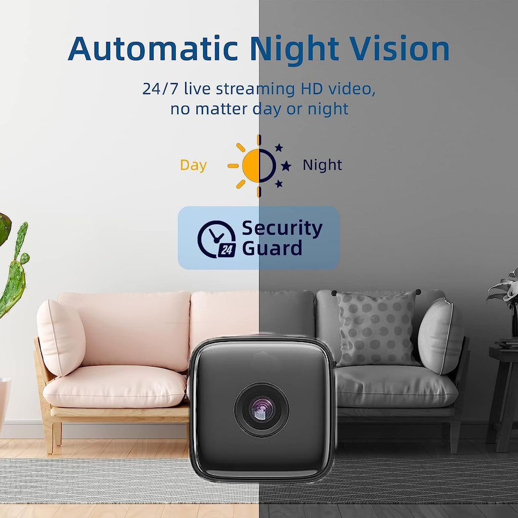 Caméra de Surveillance Intérieure | Détection de Mouvement & Vision Nocturne | Wi-Fi Intégré | SecureView