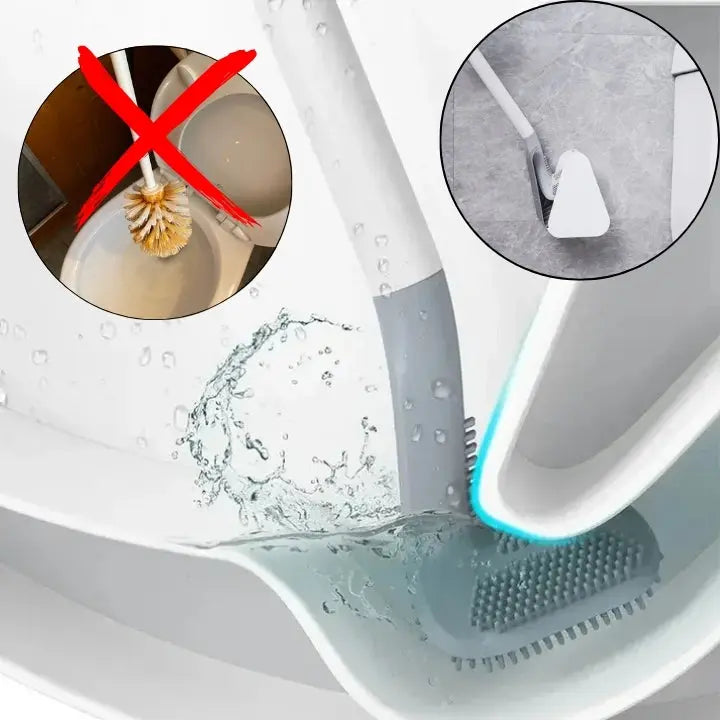 Brosse de Toilette en Silicone Antibactérienne – Résistante aux Odeurs