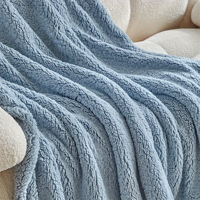Couverture en Fleece Sherpa Ultra Douce – Couverture Chaleureuse et Confortable pour la Maison
