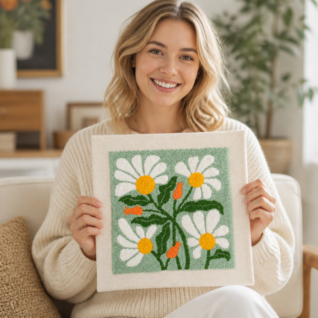 BloomThread™ Édition Carrée — Créez de l'Art Confortable et Coloré qui Réchauffe Votre Âme