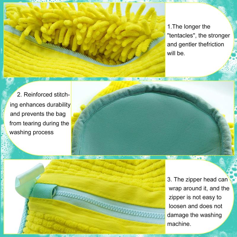Sac de Lavage pour Chaussures en Microfibre Chenille – Protection Douce et Efficace en Machine