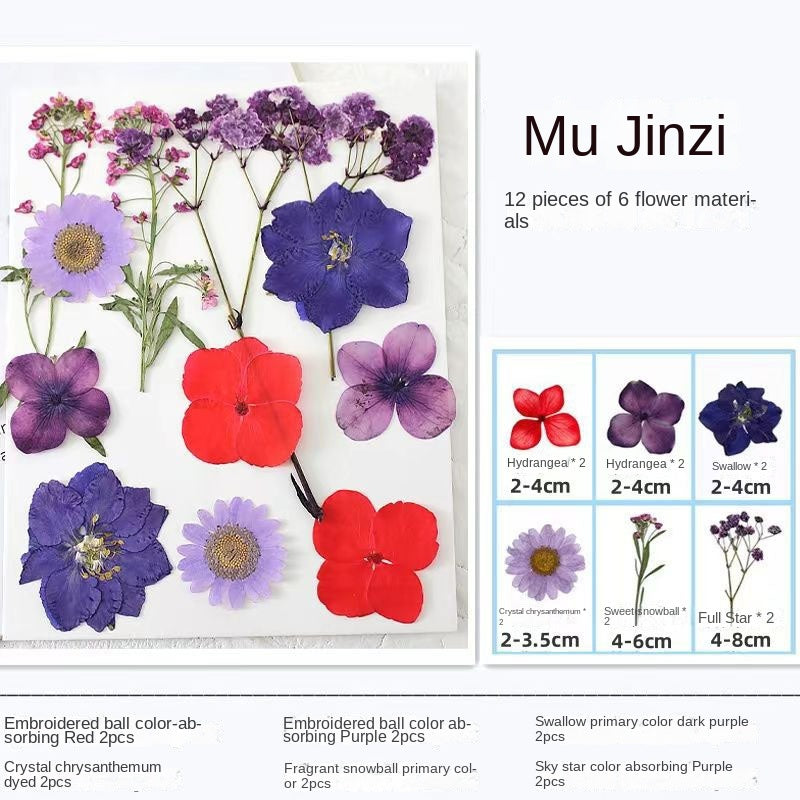 Marque-pages transparents avec fleurs séchées Woyuosn