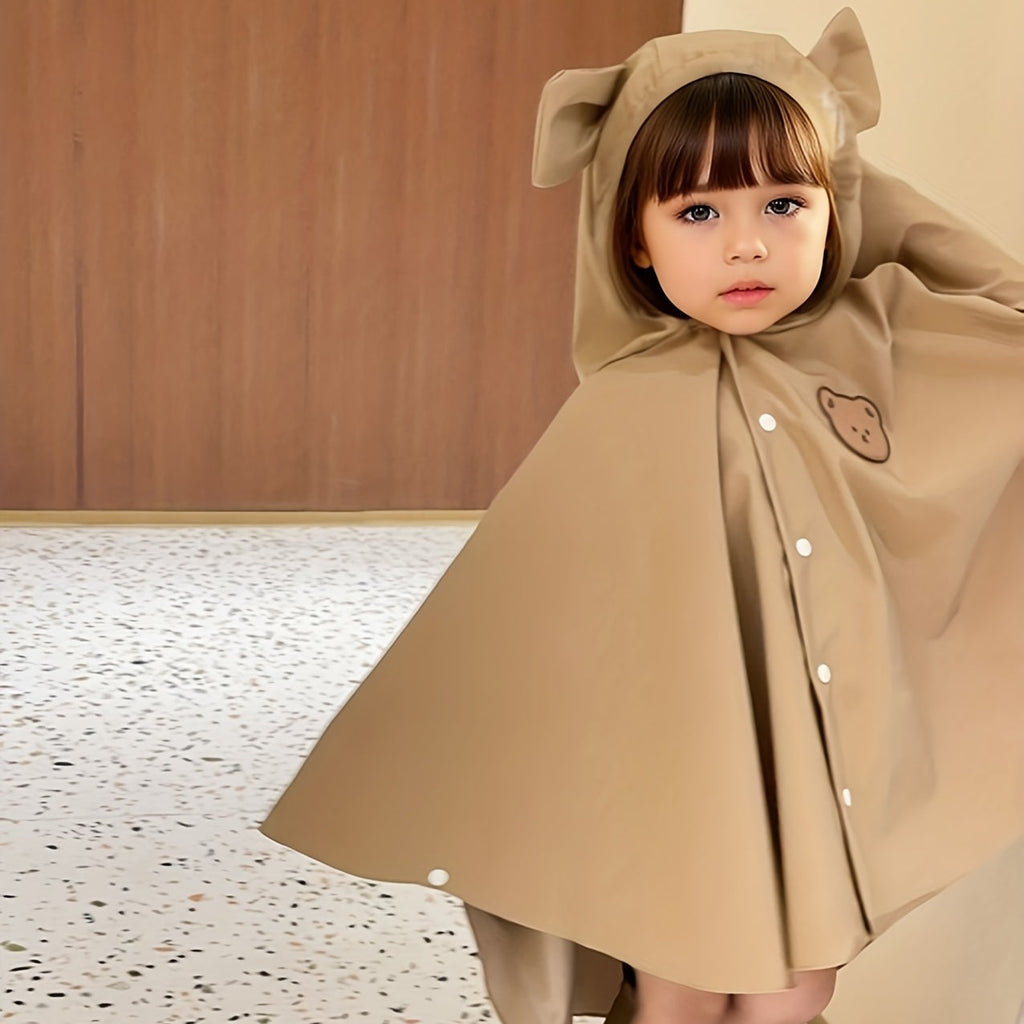 Veste de Pluie Enfant avec Capuche – Veste Imperméable avec Imprimé Ours ou Lapin