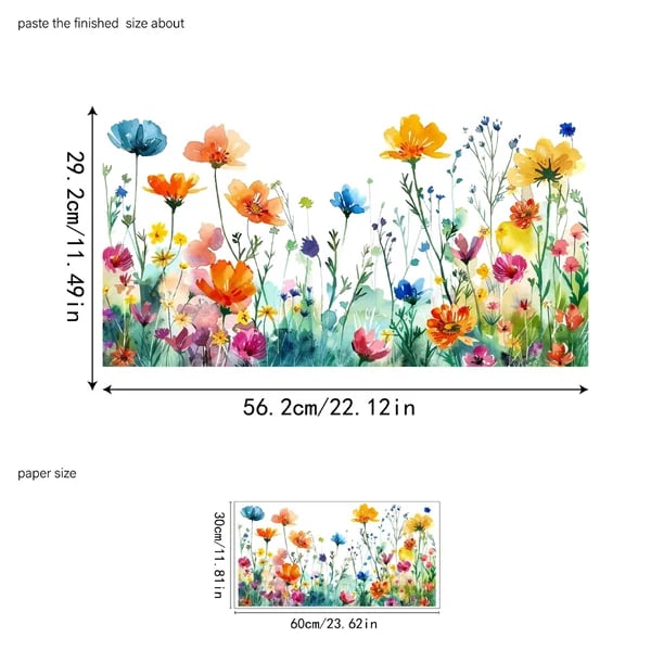✨DERNIER JOUR : 70 % DE RÉDUCTION ! - 💐 Autocollant de fenêtre avec bouquet floral coloré 🖼️ (Amovible sans laisser de traces)