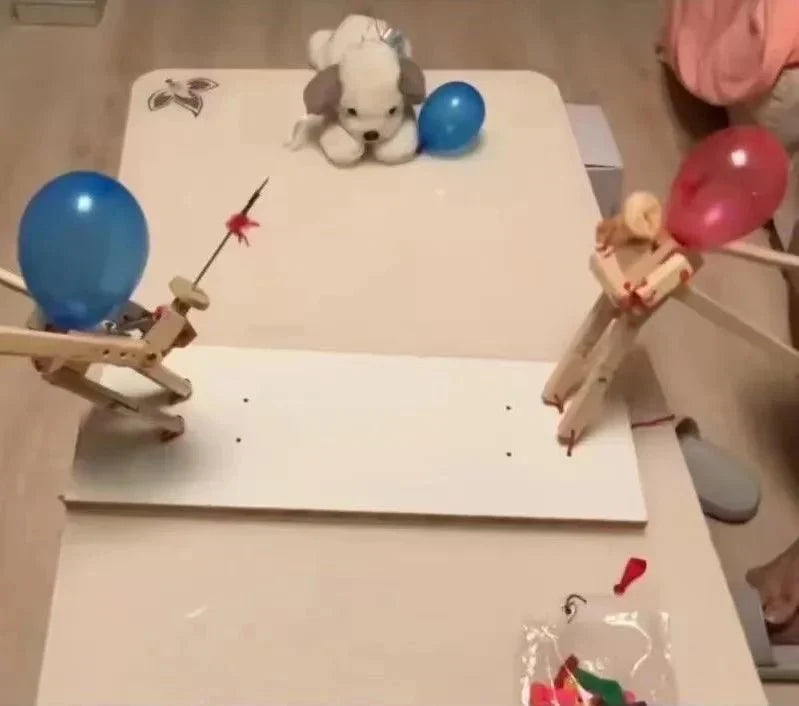 WoodKnights | Jeu de combat avec ballons en bambou | Jeu d'adresse en bois fait main | Inclus 100 ballons – Pour la famille, les amis et les fêtes