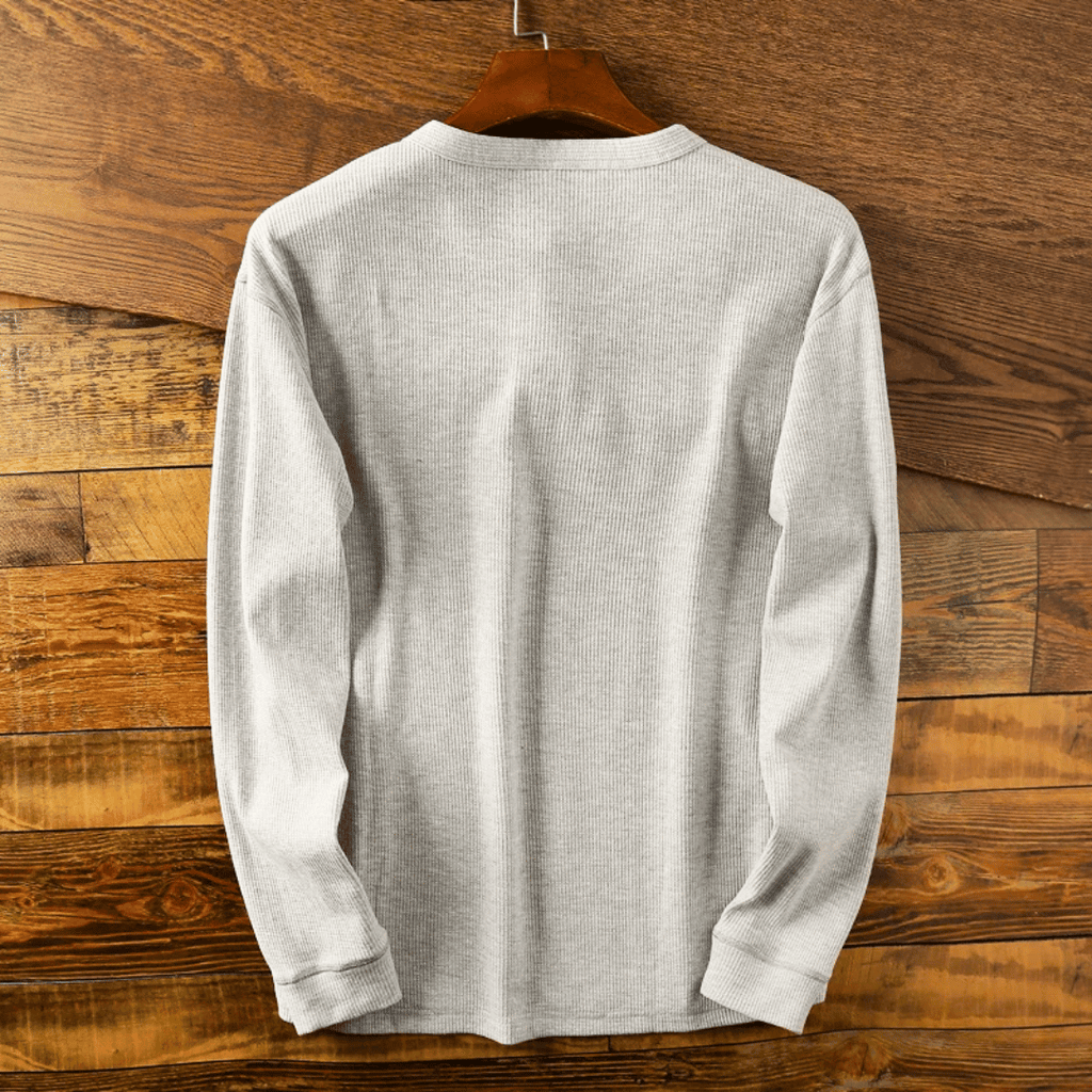Chemise à Col Henley Doux pour Hommes