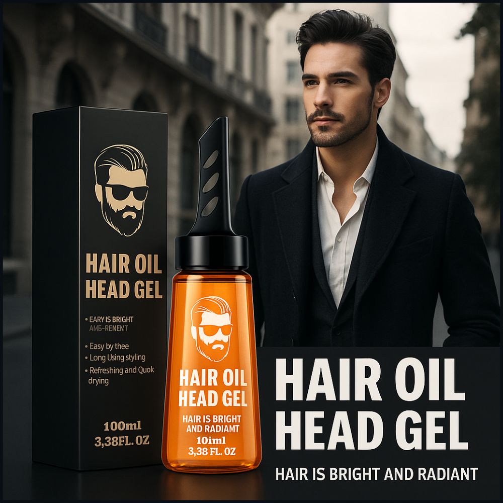 Gel Coiffant 2-en-1 et Peigne - Tenue Non Grasse pour des Cheveux Éblouissants
