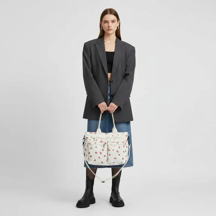 Sac à bandoulière Norélia - Sac en velours côtelé vintage