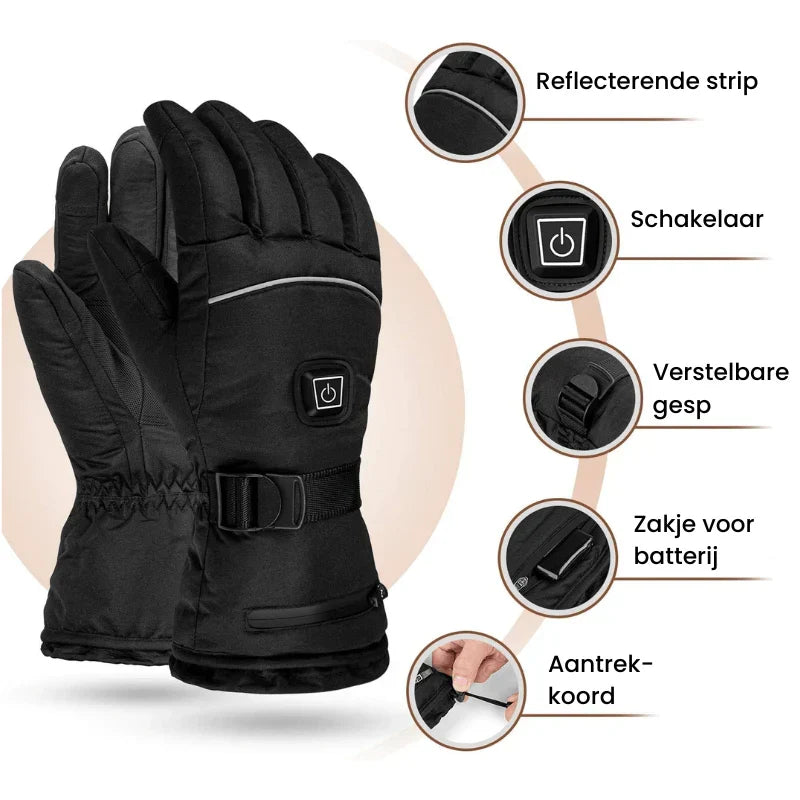 Gants d'Hiver Électriquement Chauffants Imperméables - WinterHeatGuard