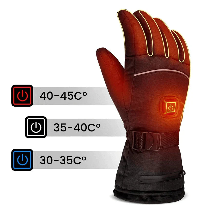Gants d'Hiver Électriquement Chauffants Imperméables - WinterHeatGuard