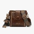 Trovata - Sac seau vintage en bandoulière avec sangle artisanale