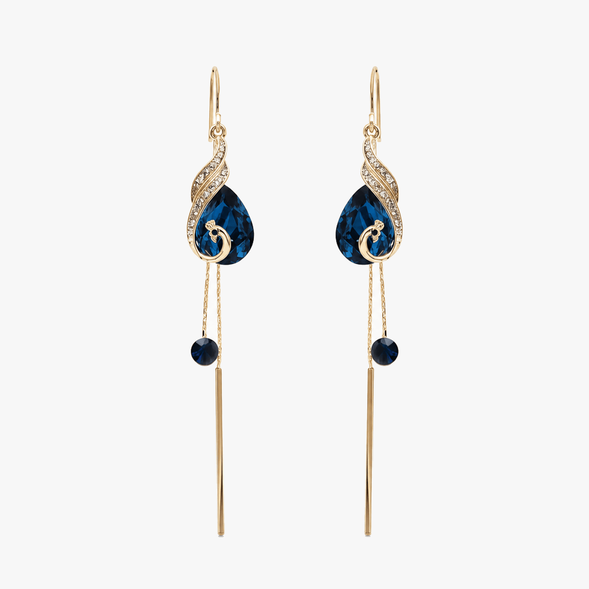 Lunavia – Boucles d'oreilles en forme de goutte saphir