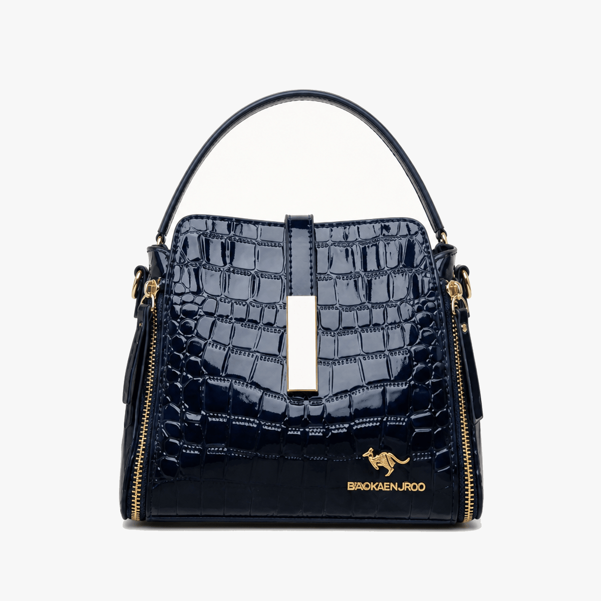 Velora – Sac à main bandoulière en croco brillant