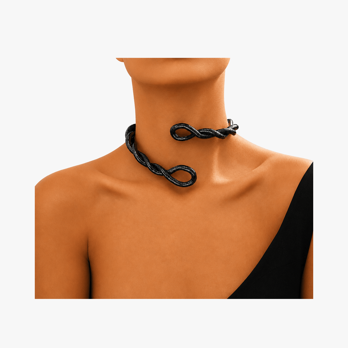 Serpina - Ensemble de collier et bracelet serpent flexible